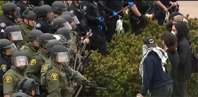 Anti-Israel protestors in Irvine, CA told to leave UC Irvine