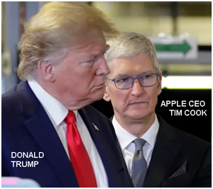 Apple CEO with Donald Trump