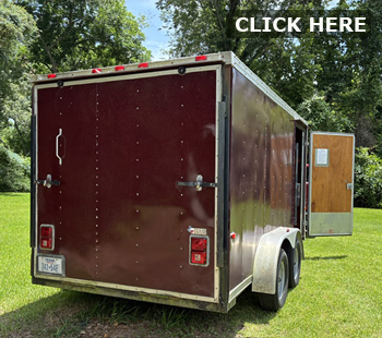 Exterior view from back of trailer