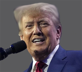 Head shot of President  Trump