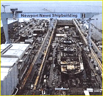 U.S. Ship in drydock
