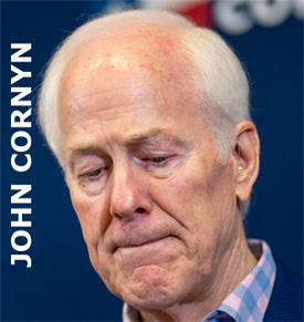 Image of John Cornyn with sad face