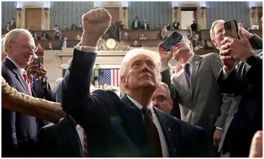 Donald Trump speaks to joint session of Congress