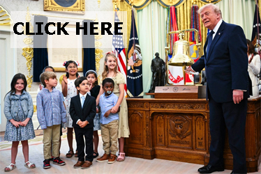 Kids with President Trump