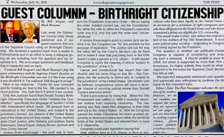 Image of column in the Post Newspaper