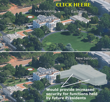 Model of proposed White House b allroom