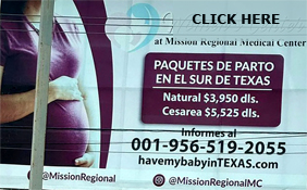 Billboards on Southern border advertising birth-tourism