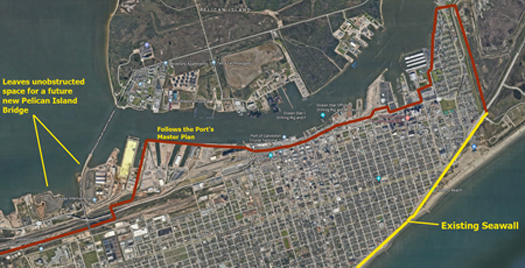 The Eastern portion of the proposed ring levee.  Click on the image to see an enlarged view.