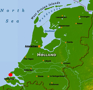 Map of Holland