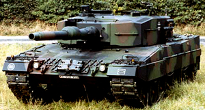 German Leopard Tank on Maneauvers